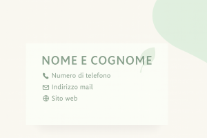 Esempio Biglietto da visita 